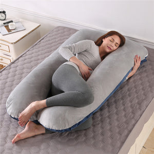Discover Ultimate Comfort with the Pure Cotton Pure Color Maternity Pillow U Type