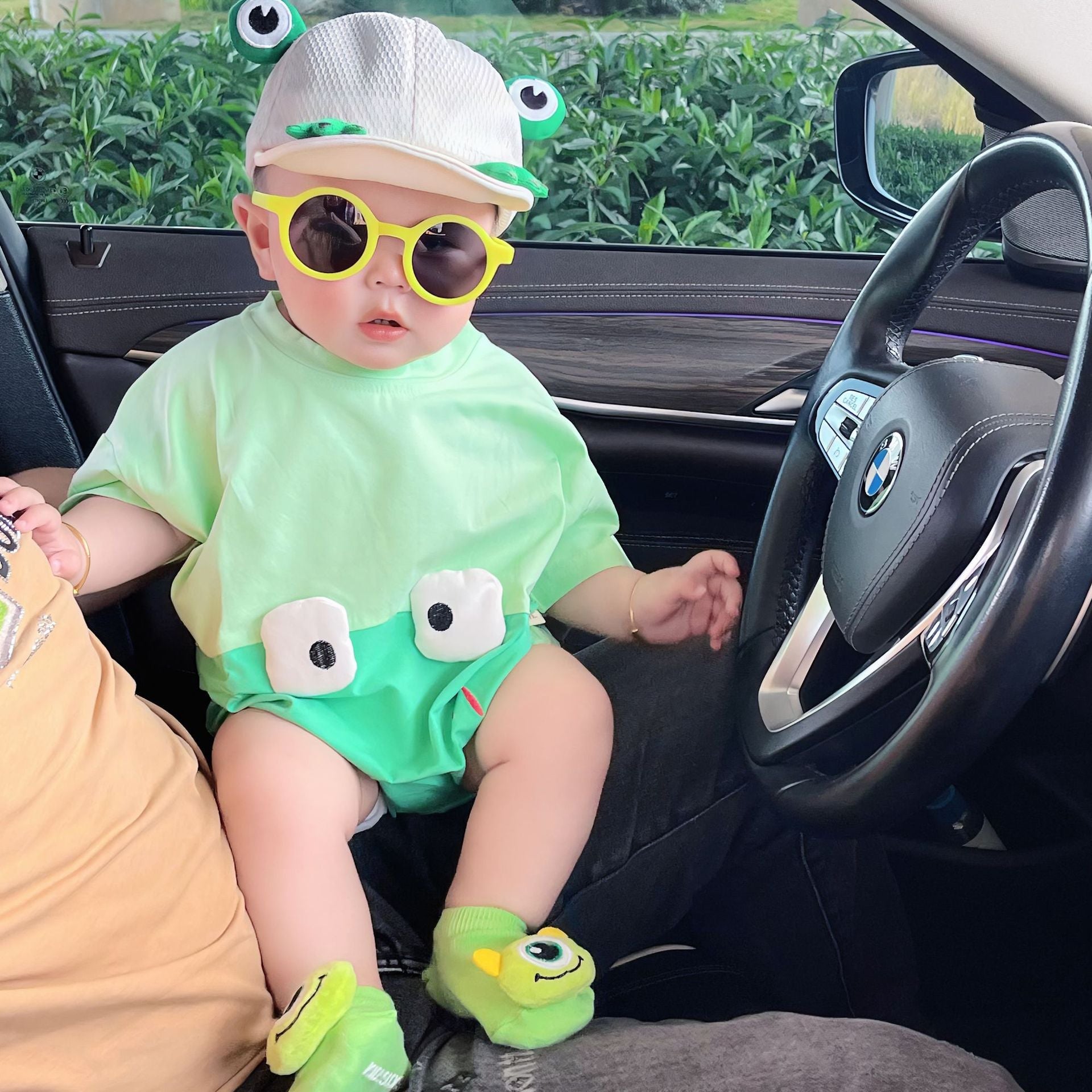 The Adorable Baby Frog Cotton Triangle Rompers