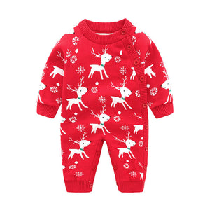 Newborn Baby Thickened Crawling Romper Harness Outfit