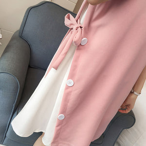 Irregular Splicing Of Fashionable Maternity Dress: Embrace Style and Comfort