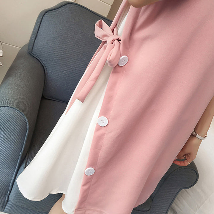 Irregular Splicing Of Fashionable Maternity Dress: Embrace Style and Comfort