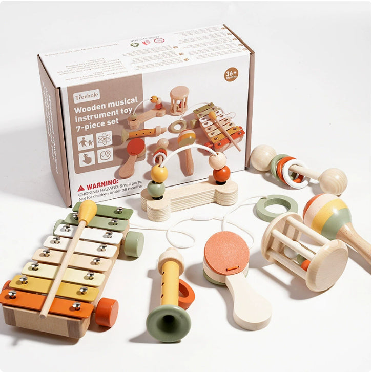 Baby Rattle Early Education Wooden Toys