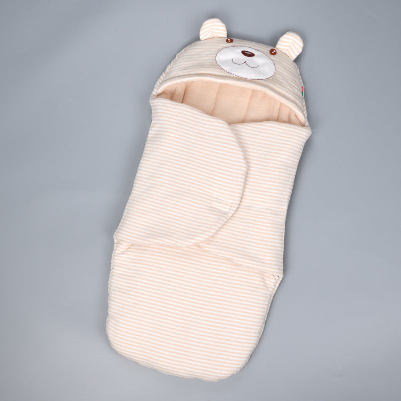 Baby Sleeping Bag Thick Cotton Swaddle Anti-Startle Quilt