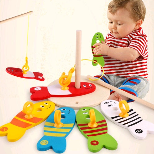 Wooden Educational Fishing Toy Early Childhood Learning Game