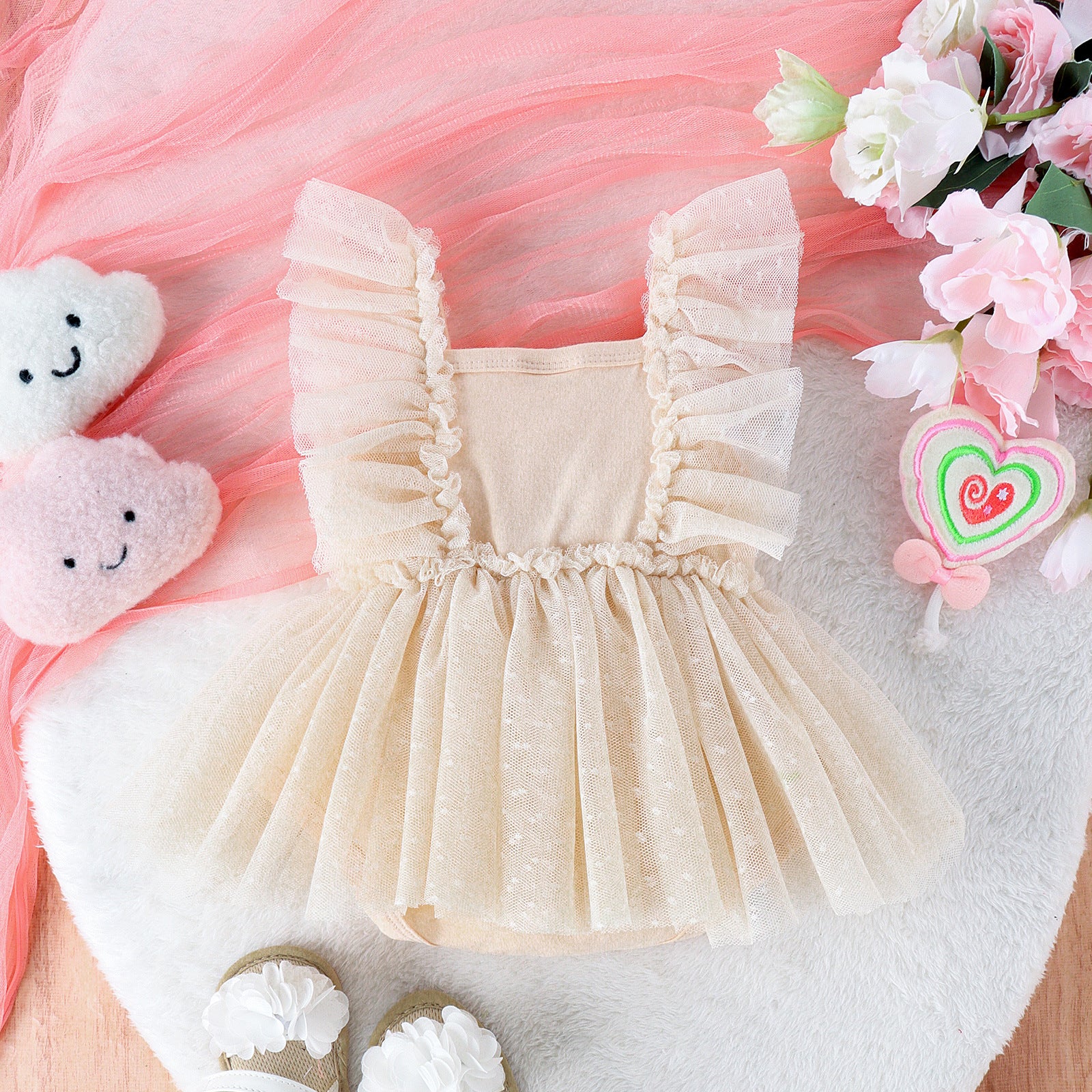 Baby Princess Net Skirt Jumpsuit Dress for Girls