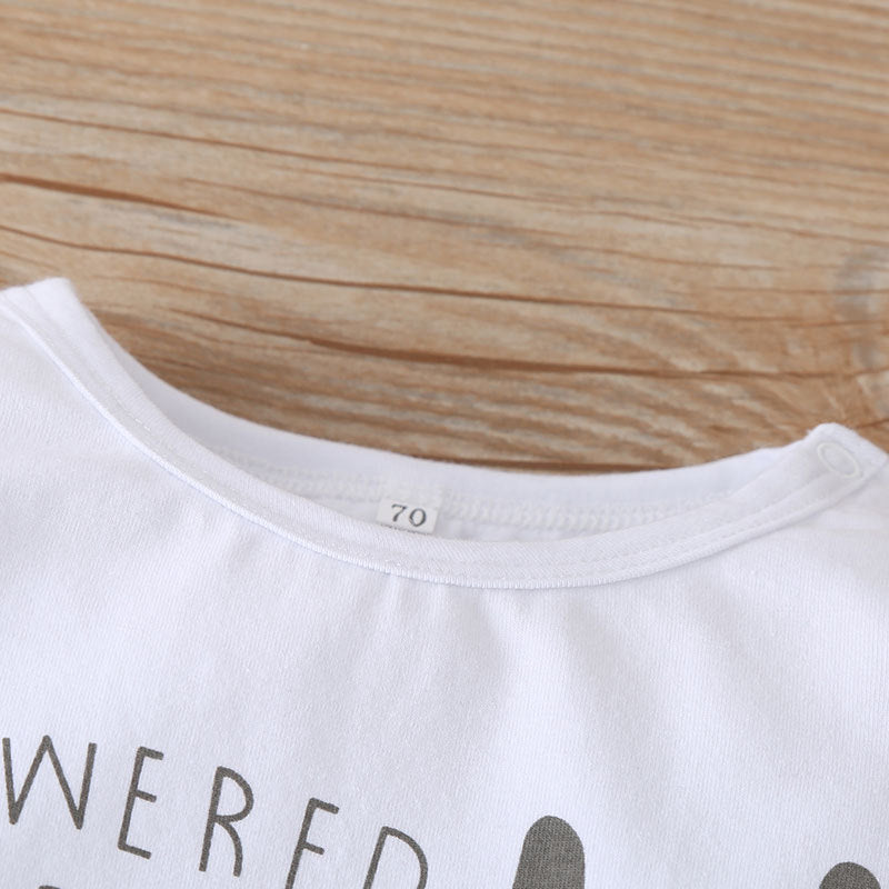 Alphabet Print Casual Baby Outfit