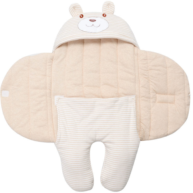 Baby Sleeping Bag Thick Cotton Swaddle Anti-Startle Quilt
