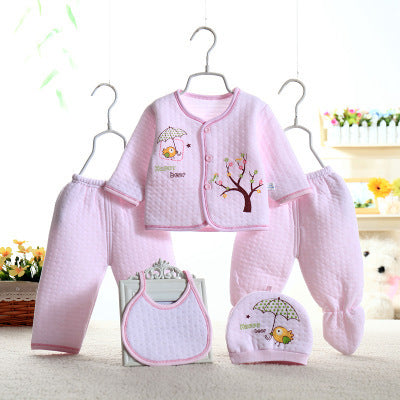 Baby Five-Piece Warm Underwear Set