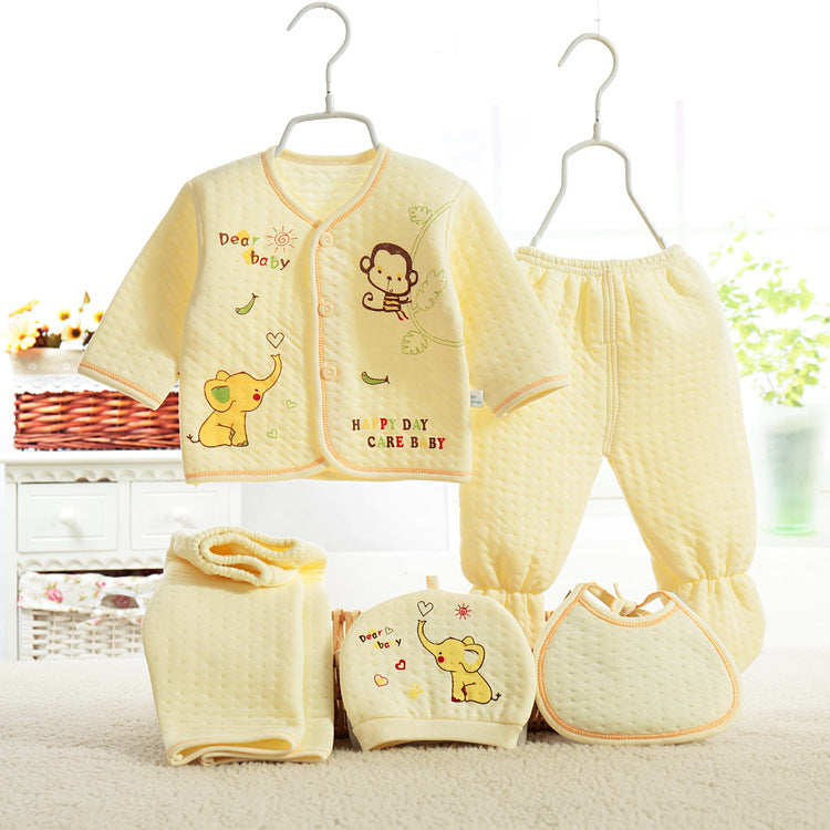 Baby Five-Piece Warm Underwear Set