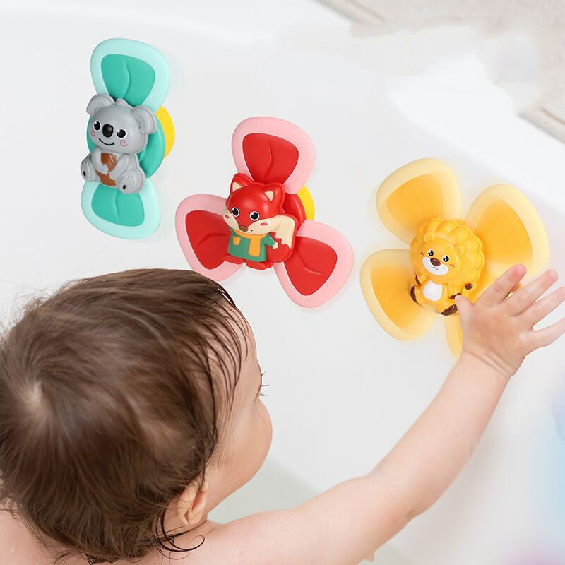 Engaging Baby Suction Cup Spinning Top Bath & Teether Toy