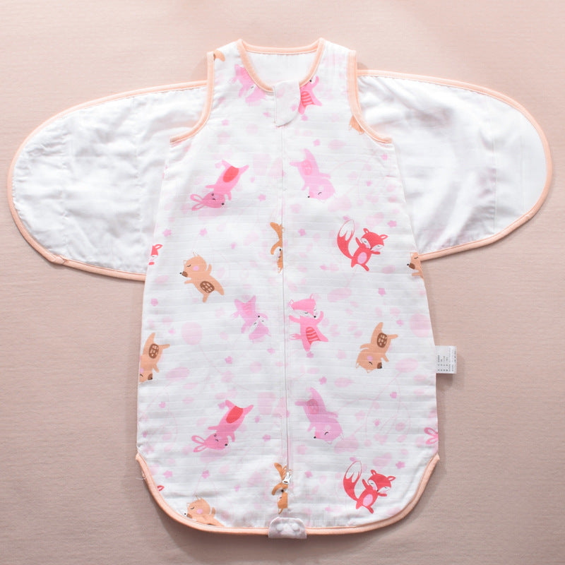 Infant Swaddle Sleeping Bag Gauze Baby Wrap With Wings