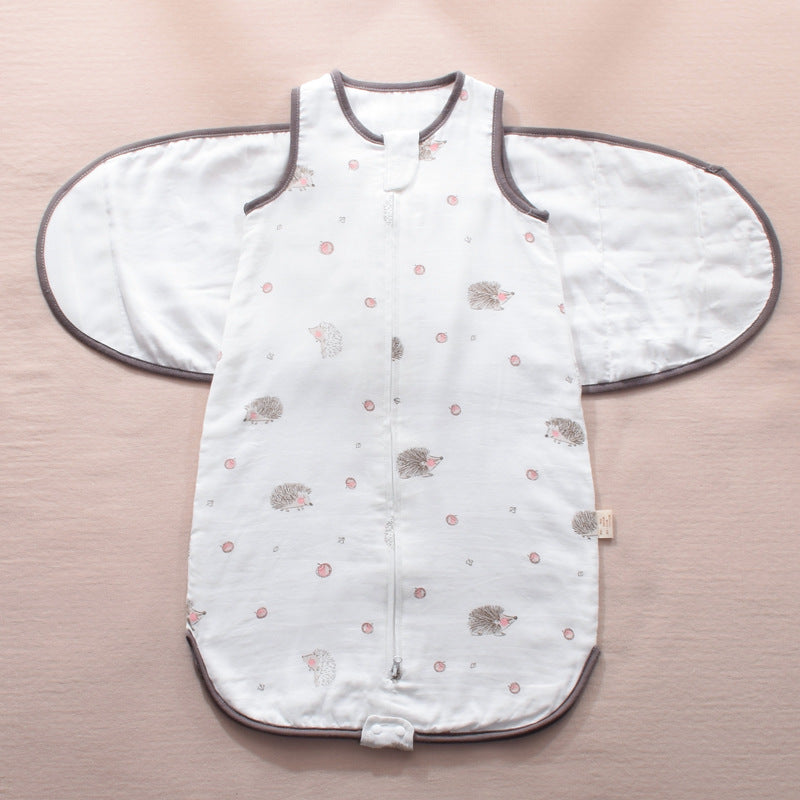 Infant Swaddle Sleeping Bag Gauze Baby Wrap With Wings