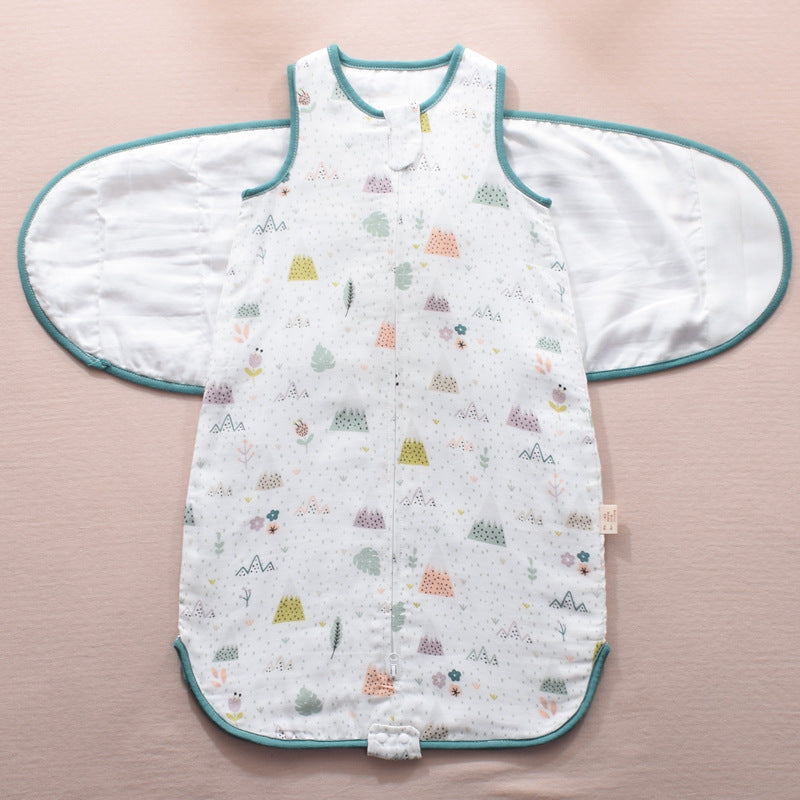 Infant Swaddle Sleeping Bag Gauze Baby Wrap With Wings