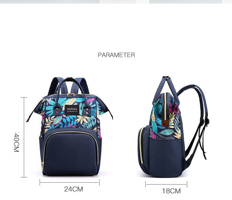 Multifunctional Mom Diaper Bag Backpack With Bottle Holder