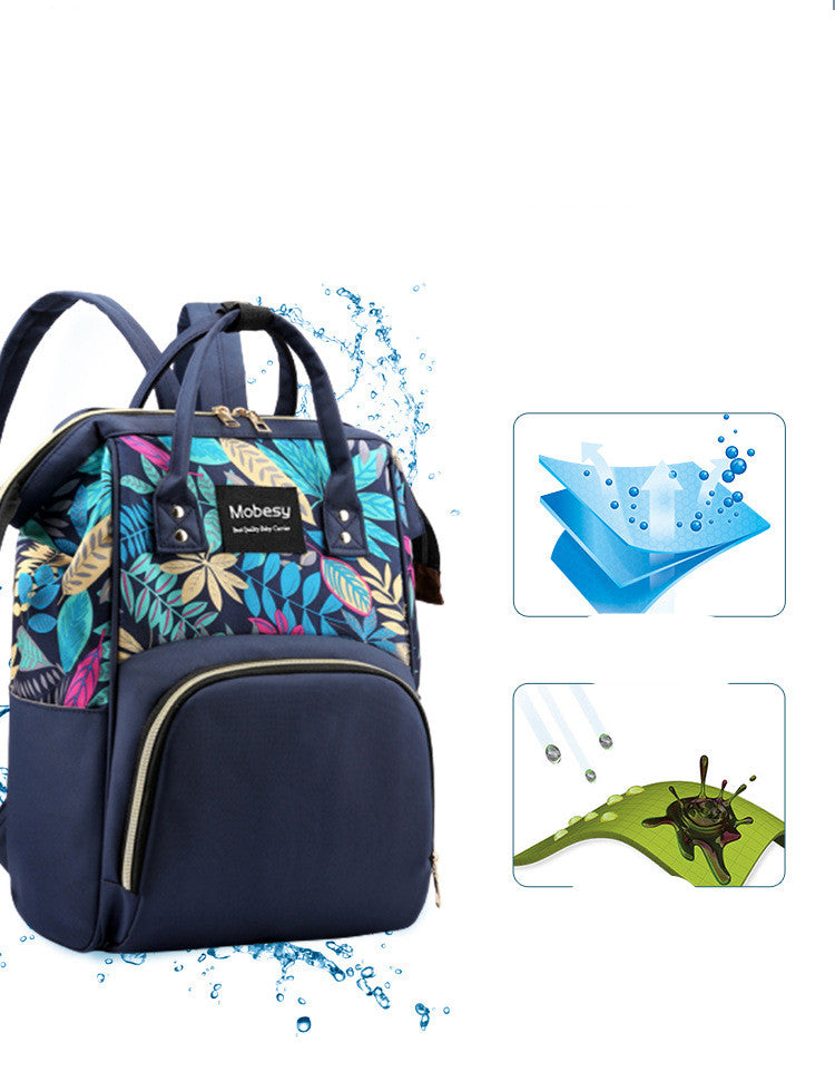 Multifunctional Mom Diaper Bag Backpack With Bottle Holder