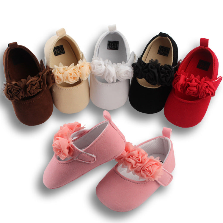 Baby Toddler Soft Sole Cotton Flower Shoes