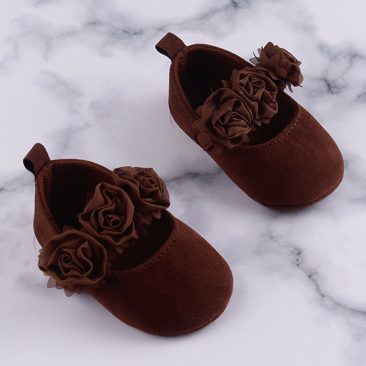 Baby Toddler Soft Sole Cotton Flower Shoes