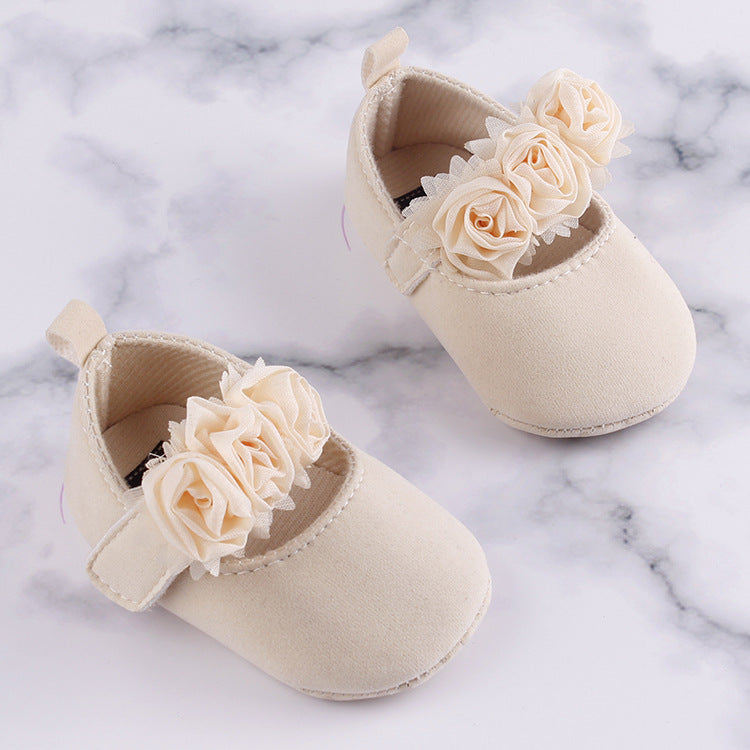 Baby Toddler Soft Sole Cotton Flower Shoes