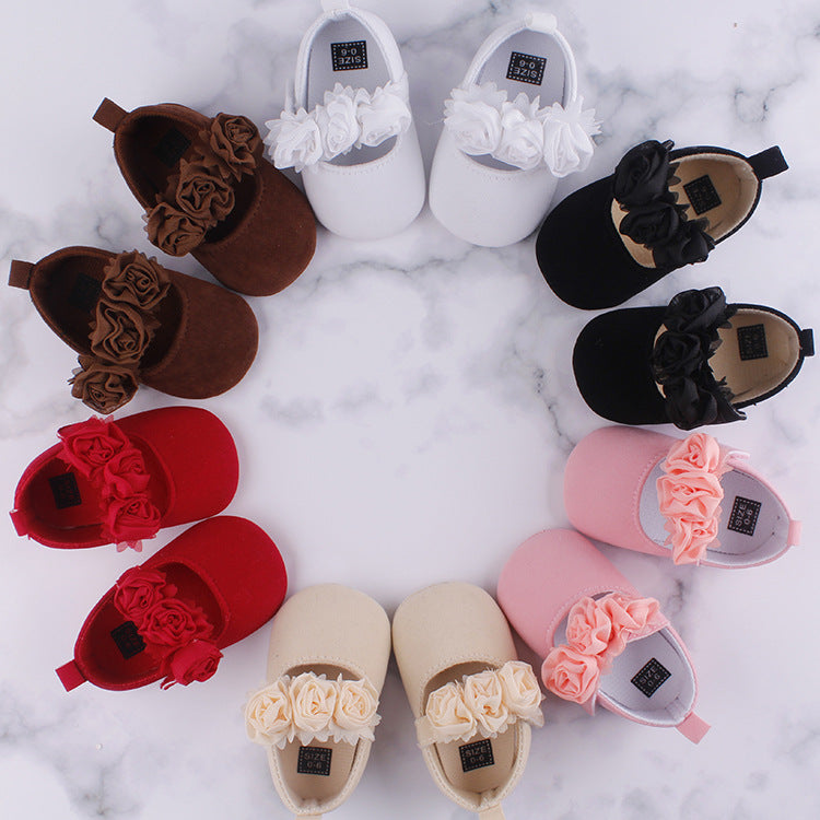 Baby Toddler Soft Sole Cotton Flower Shoes