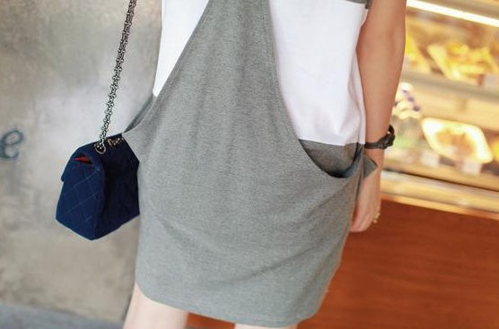 Summer Maternity Two Piece Style Casual Loose Plus Size Dress