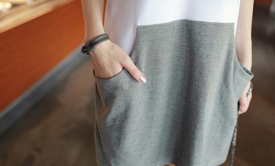 Summer Maternity Two Piece Style Casual Loose Plus Size Dress
