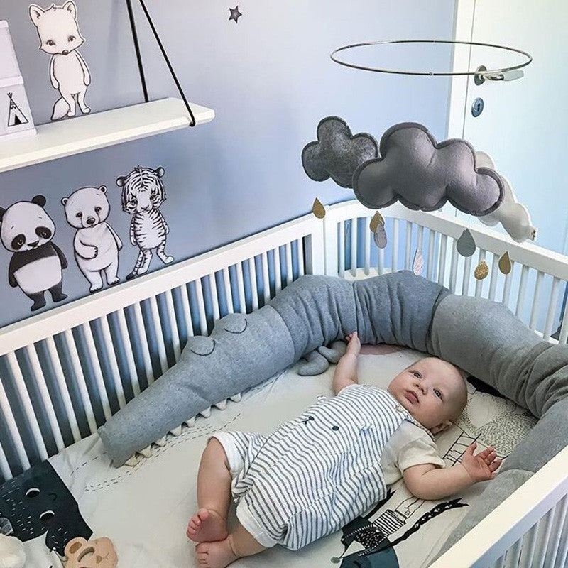 Cartoon Baby Crib Bumper Pillow Infant Bed Fence Accessories