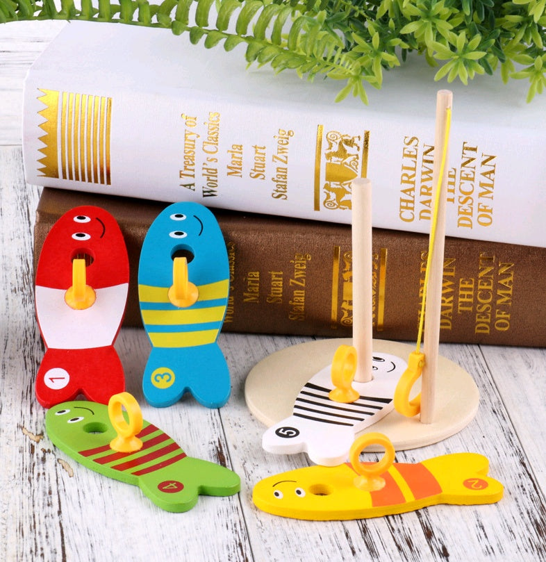 Wooden Educational Fishing Toy Early Childhood Learning Game