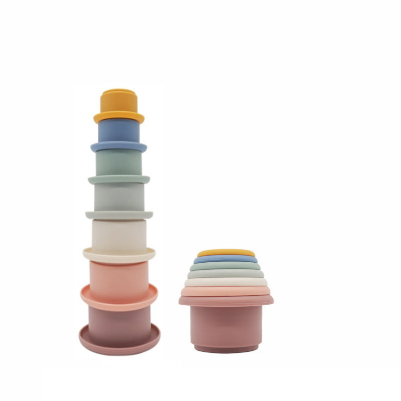 Baby Silicone Stacking Cups Interactive Educational Toy