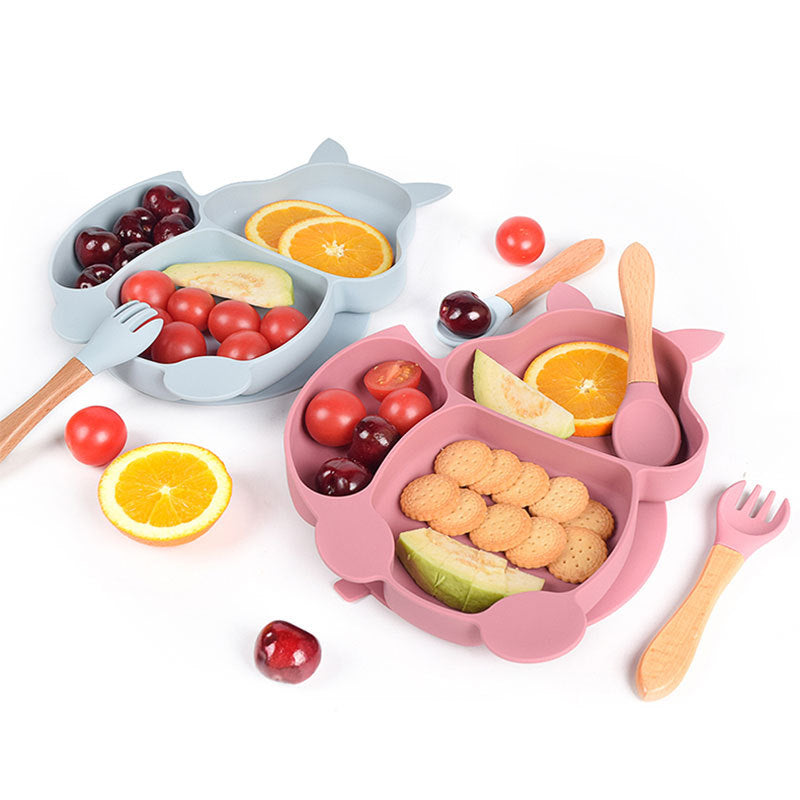Silicone Baby Feeding Training Tableware Set