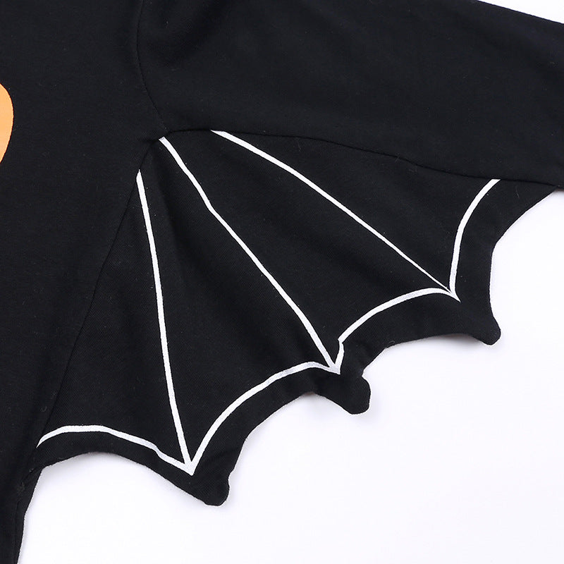 Baby Halloween Long-Sleeve Pumpkin Jumpsuit Romper