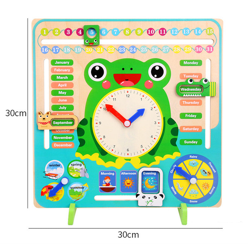 Montessori Wooden Weather And Clock Educational Toy For Children