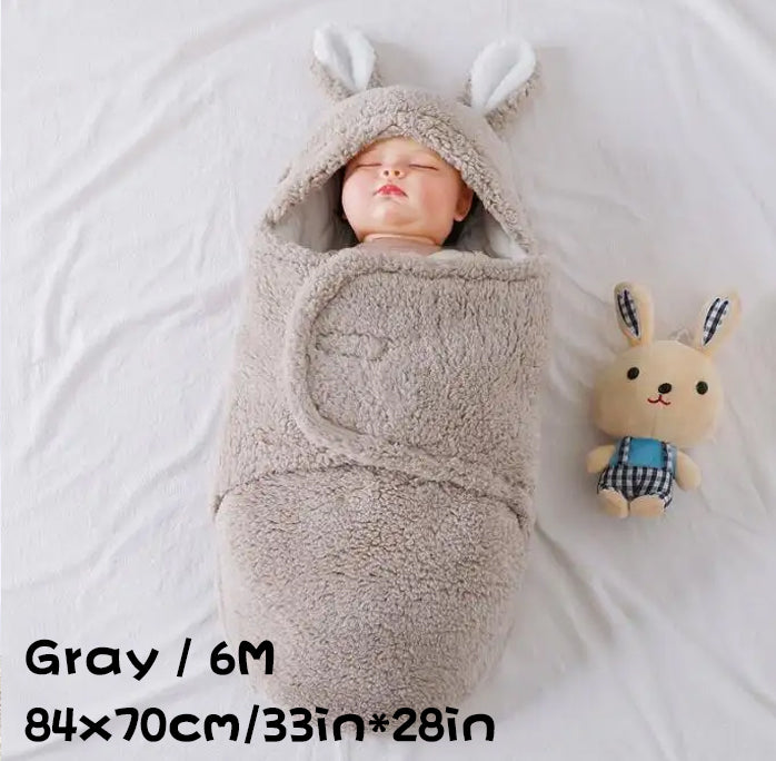 Super Soft Baby Sleeping Bag Fleece Wearable Swaddle Blanket