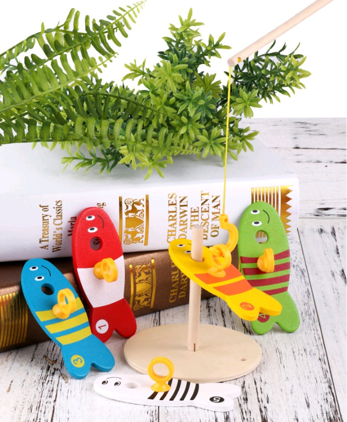 Wooden Educational Fishing Toy Early Childhood Learning Game