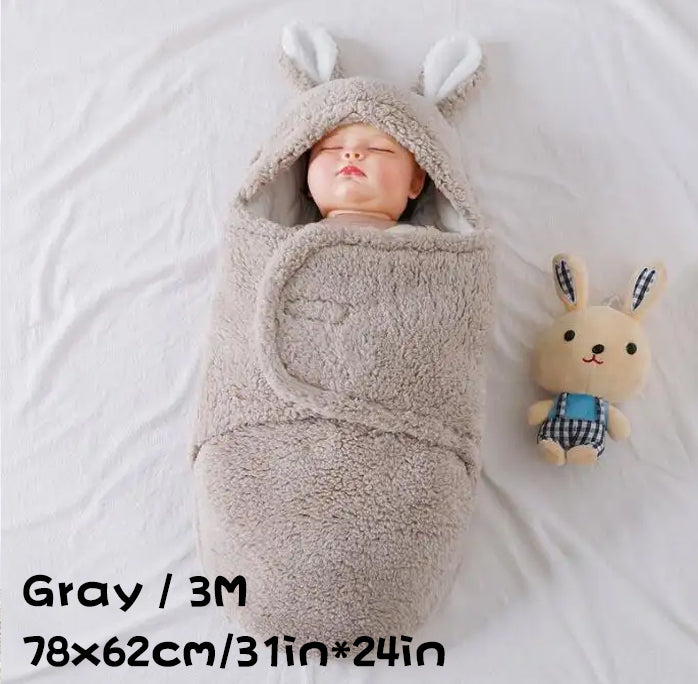 Super Soft Baby Sleeping Bag Fleece Wearable Swaddle Blanket