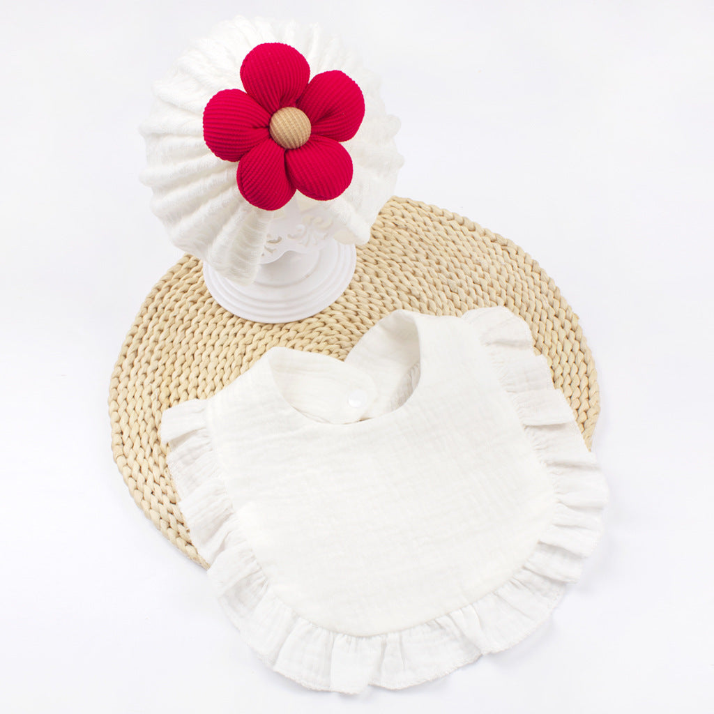 Newborn Hat And Bib Set Organic Cotton Bonnet Drool Bibs