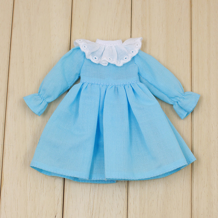 Baby Girl Yellow Long Sleeve Lace Collar Dress