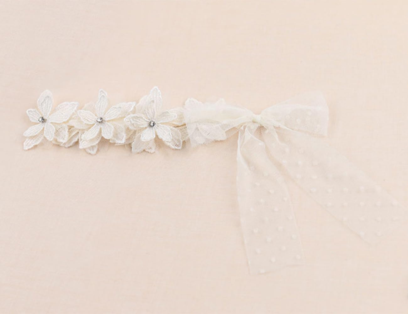 Baby Girls Lace Bow Headband Soft Floral Hair Accessory