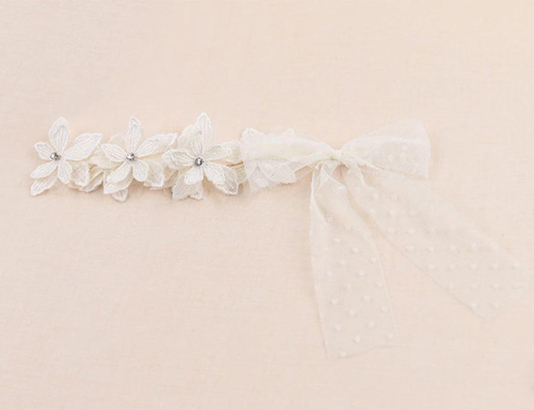 Baby Girls Lace Bow Headband Soft Floral Hair Accessory