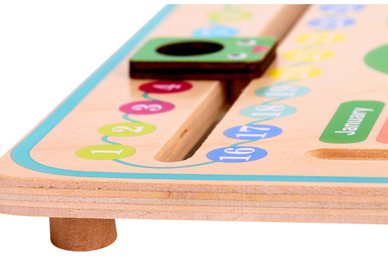Montessori Wooden Weather And Clock Educational Toy For Children