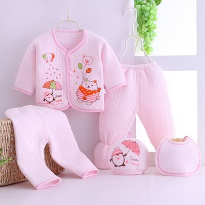 Baby Five-Piece Warm Underwear Set