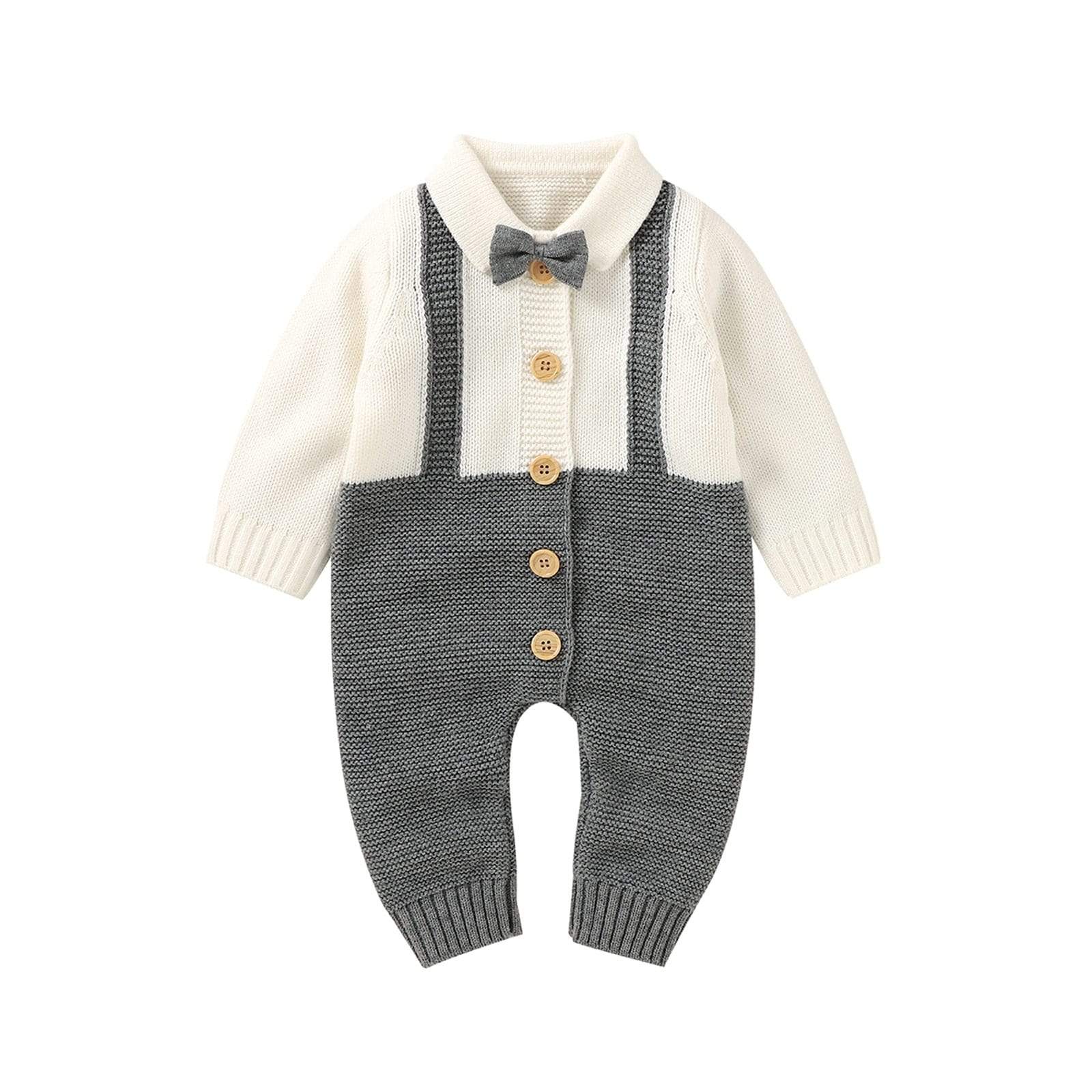 Autumn New Baby Gentleman One-piece Rompers Jumpsuit
