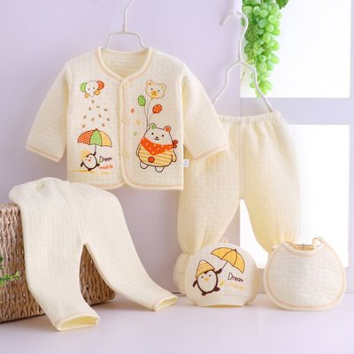 Baby Five-Piece Warm Underwear Set
