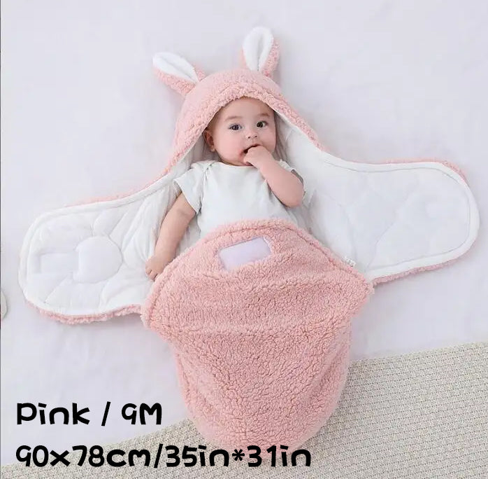 Super Soft Baby Sleeping Bag Fleece Wearable Swaddle Blanket
