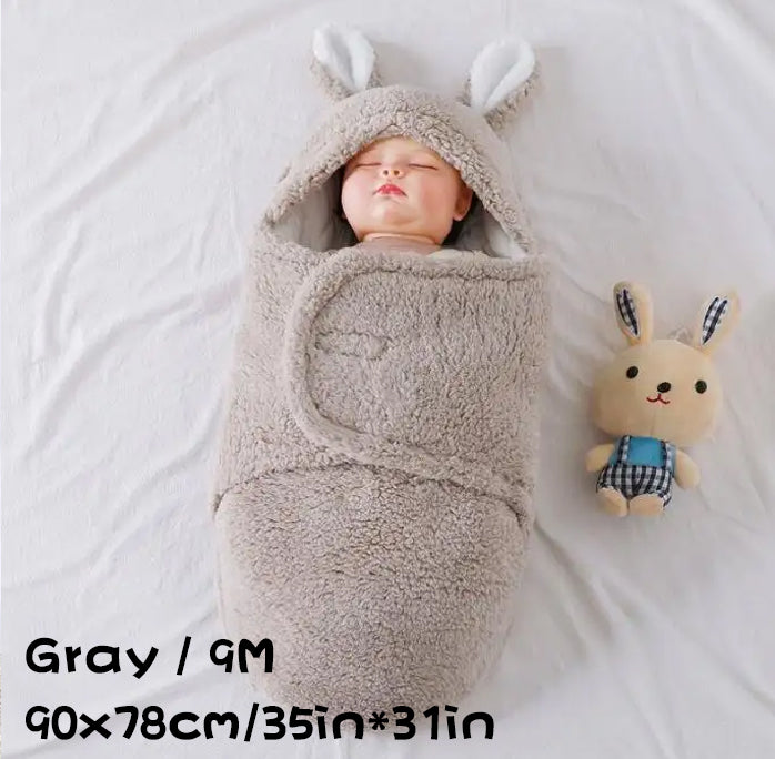 Super Soft Baby Sleeping Bag Fleece Wearable Swaddle Blanket