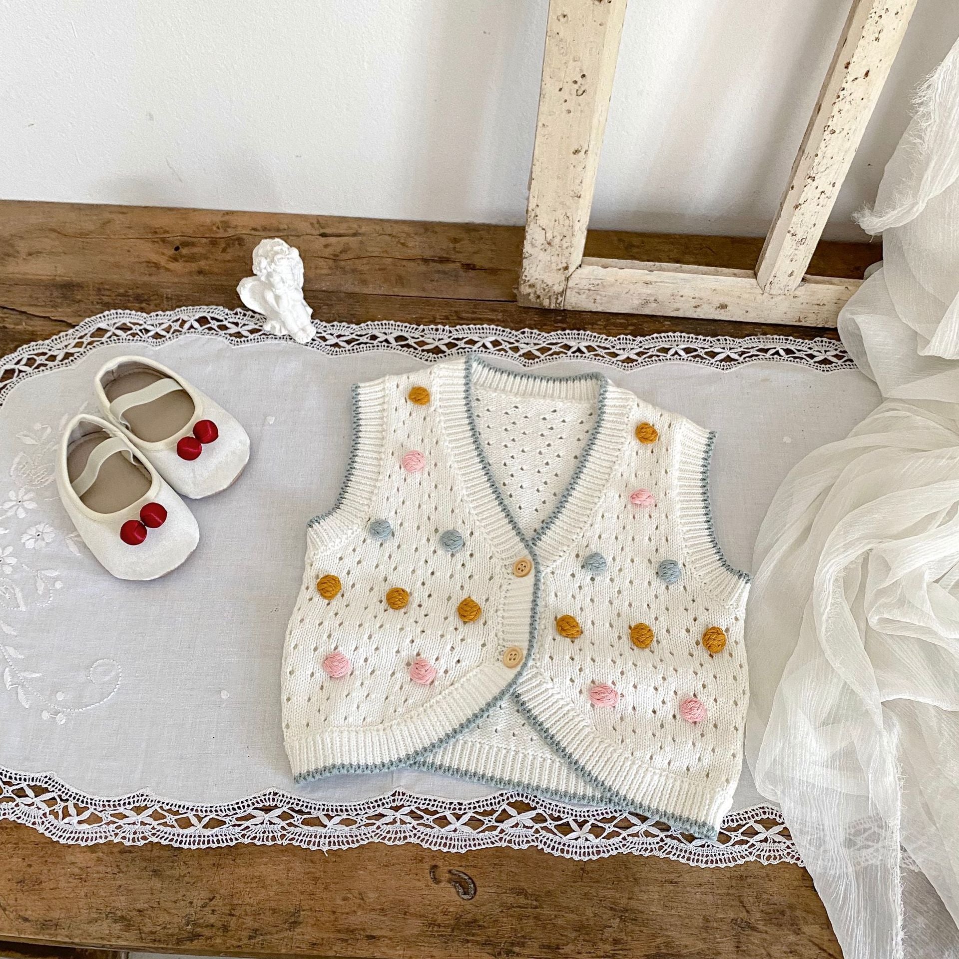 Baby Cotton Sweater Vest Cardigan