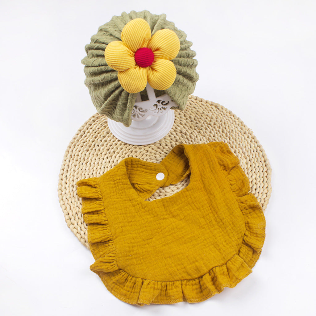 Newborn Hat And Bib Set Organic Cotton Bonnet Drool Bibs