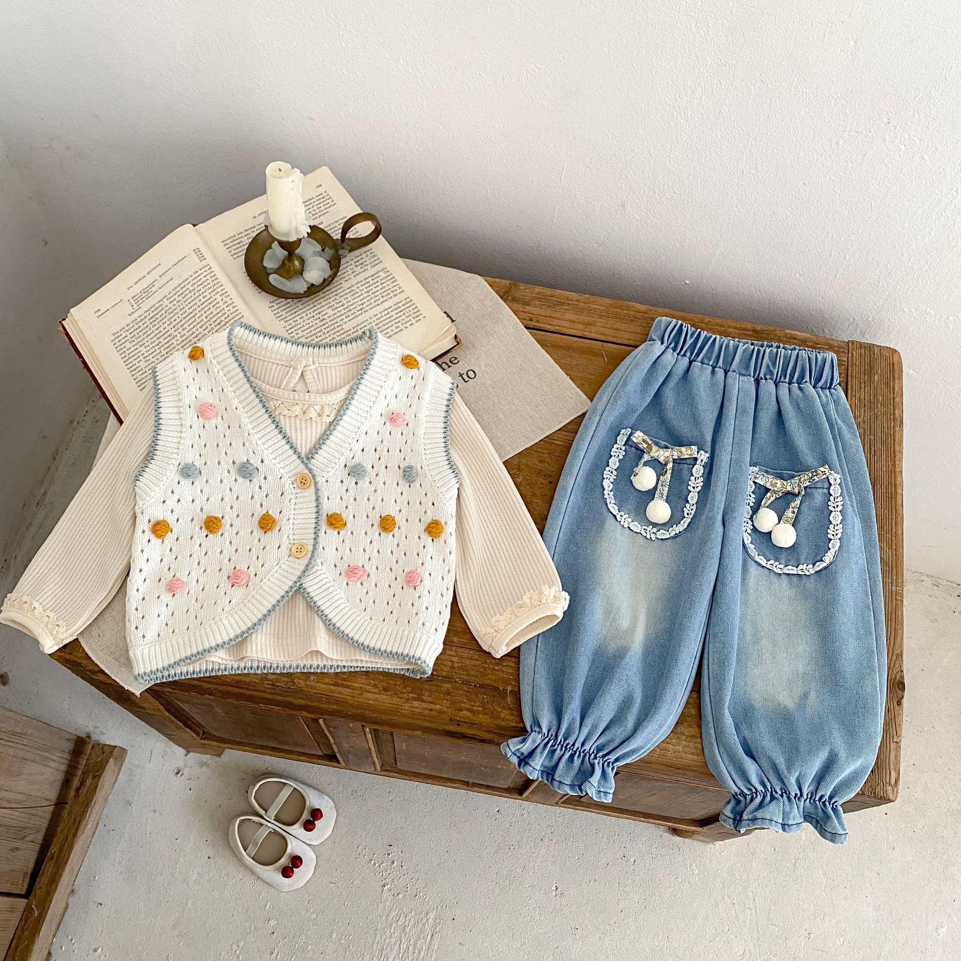 Baby Cotton Sweater Vest Cardigan