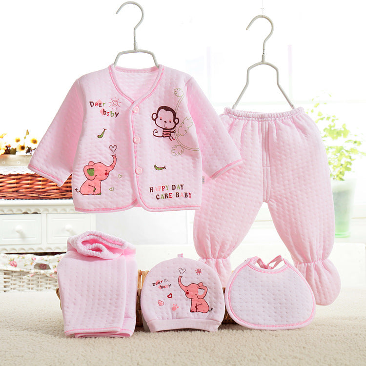 Baby Five-Piece Warm Underwear Set