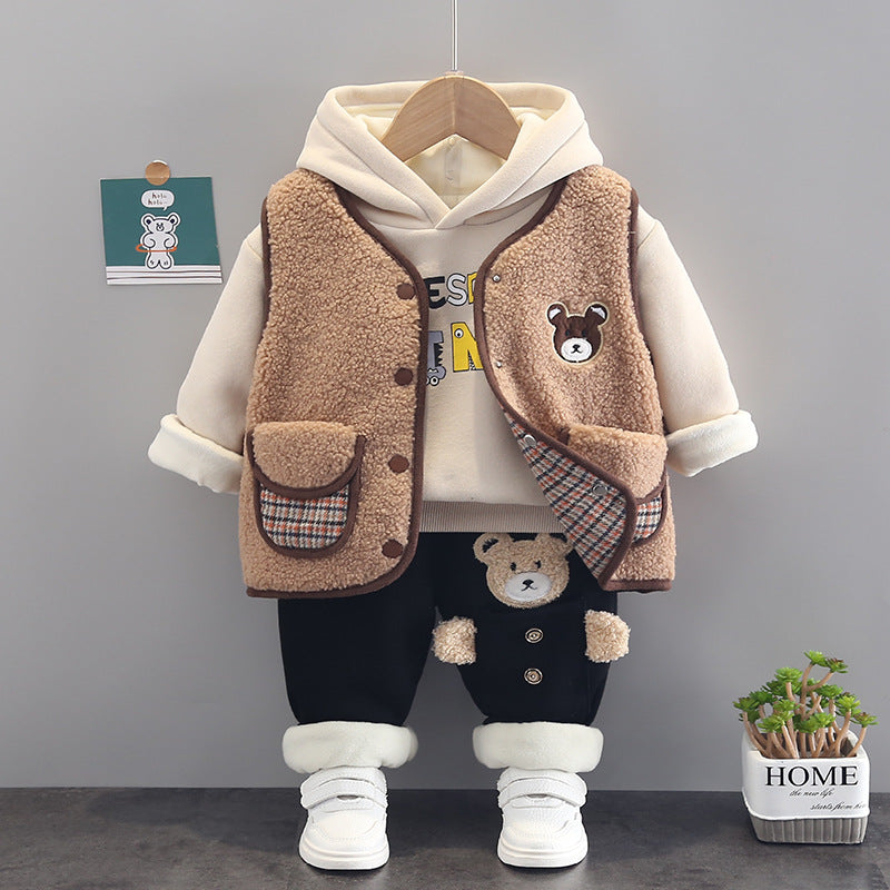 Baby Plus Velvet Warm Outfit for Kids
