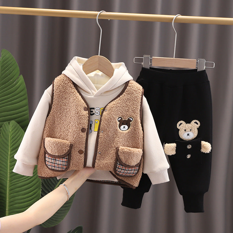 Baby Plus Velvet Warm Outfit for Kids
